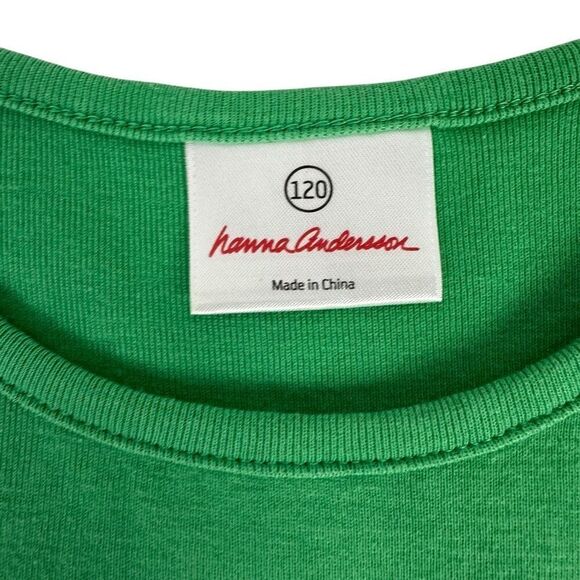 Hanna Andersson Girls 6-7 Swish Sparkle Dress With Tulle Tiers Green - Picture 5 of 7